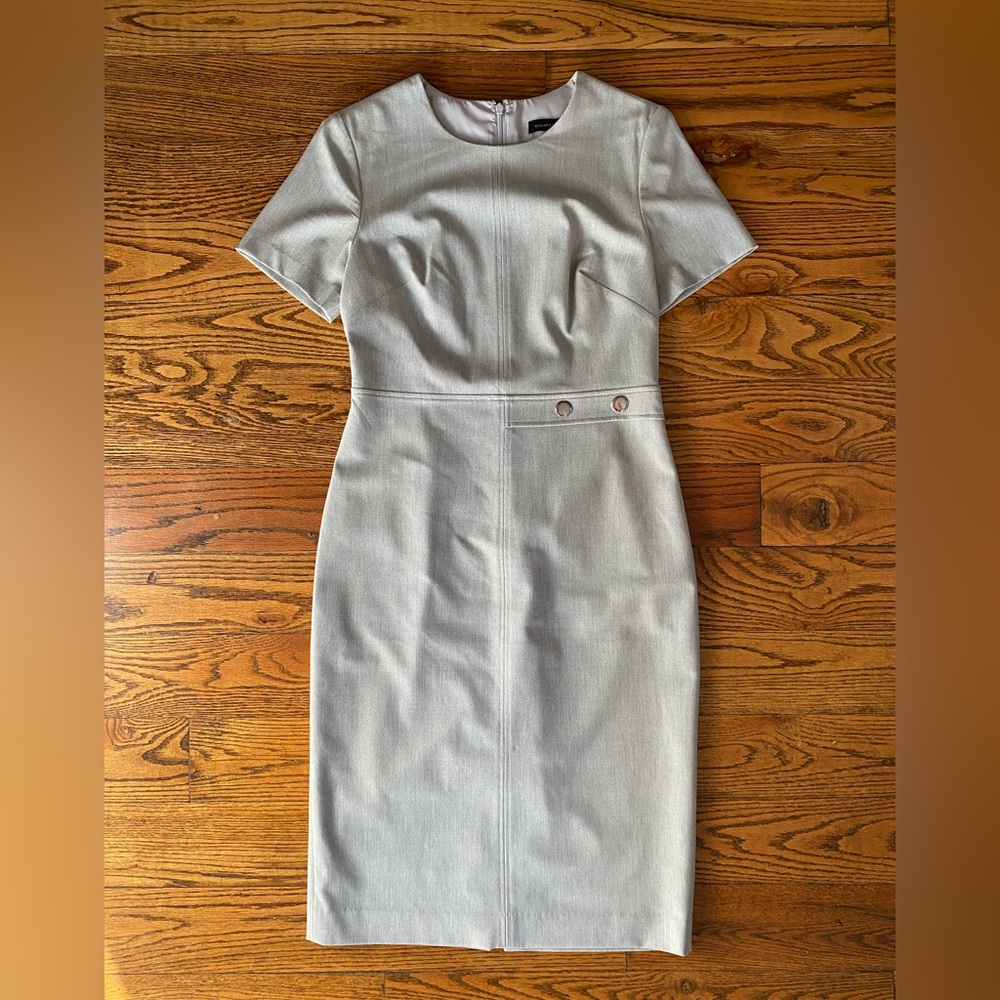 Banana Republic Classic Gray Sheath Midi Dress - Size 6